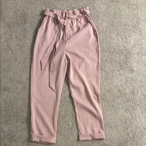 Anthropologie Pink High-Waisted Trousers